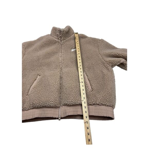 NWT Nike Swoosh Tan Sherpa Bomber Jacket XL - Picture 10 of 16